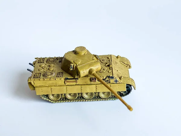 World war 2 tank model toy isolated on white background