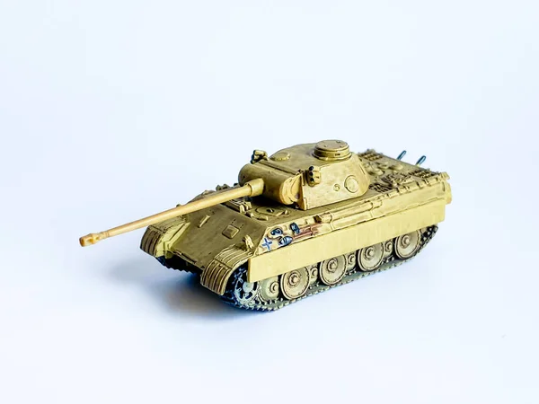 World war 2 tank model toy isolated on white background