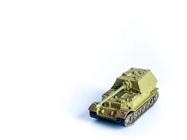 Weltkrieg Panzer Modell Spielzeug Isoliert Auf Weißem Hintergrund — Stockfoto