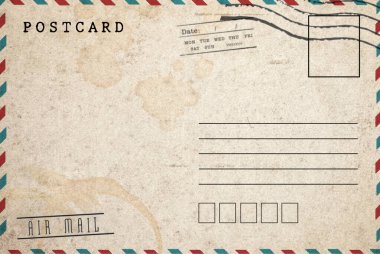 Backside of postcard with dirty stain clipart