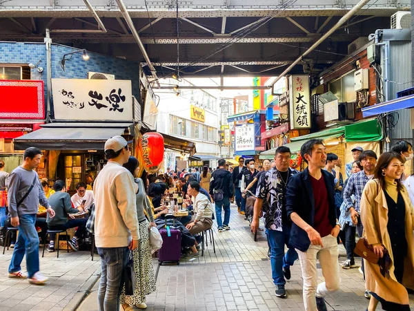 stock image Ueno Japan - 21 Oct 2023: Many people shopping in the Ameyoko market area, This place  travel attraction for tourist in Tokyo Japan