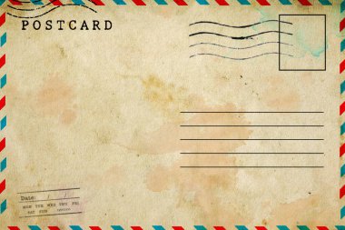 Metin için yeri olan eski kartpostalın boşluğu
