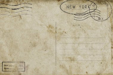 Metin için yeri olan eski kartpostalın boşluğu