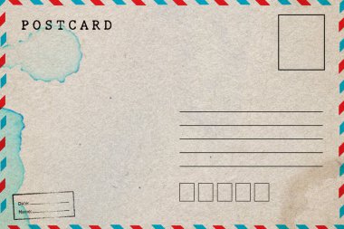 Metin için yeri olan eski kartpostalın boşluğu