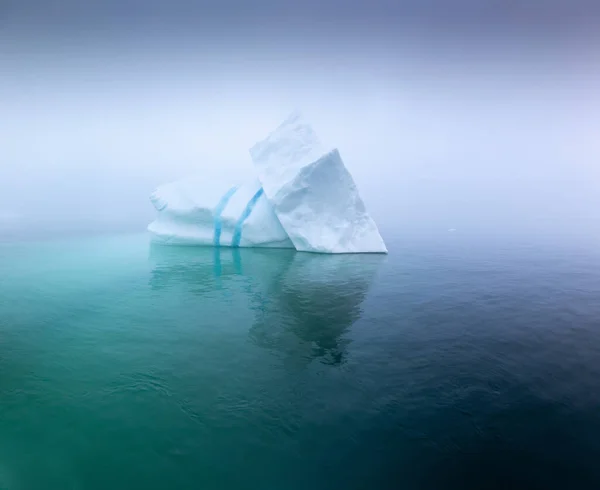 Buzullar Yukarıdan Gelen Iklim Değişikliği Küresel Isınma Görüntülerini Drone Ediyorlar — Stok fotoğraf