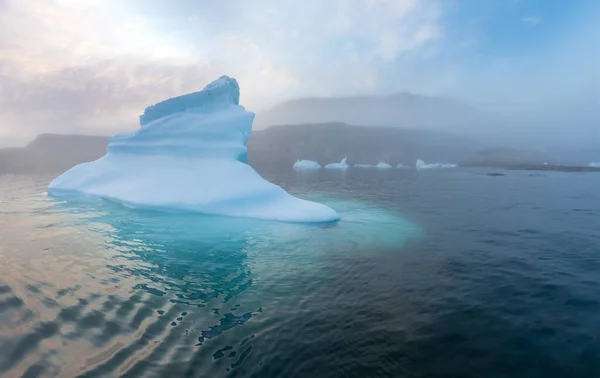 Glaciärer Drönar Flygbilder Ovanifrån Klimatförändringar Och Global Uppvärmning Glaciärer Från — Stockfoto