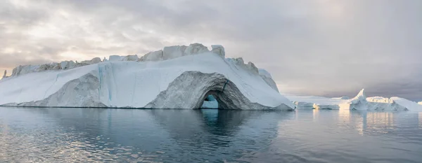 Gletscher Dröhnen Aus Der Luft Klimawandel Und Globale Erwärmung Gletscher — Stockfoto