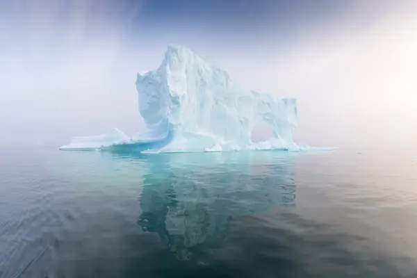 Antártica Ilha Geórgia Sul Glaciar Solitário Geleiras Azuis Água Oceano — Fotografia de Stock