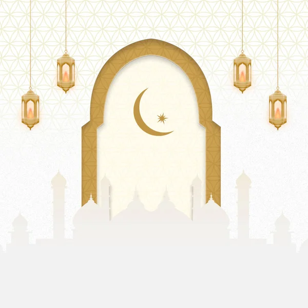 Fondo Islamico Con Calligrafia Araba Illustrazione Del Ramadan Kareem — Foto Stock