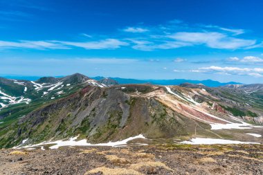 mt.akadake, daisetsuzan milli park alanında hokkaido, Japonya