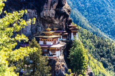 Paro Taktsang: Kaplanlar Manastırı - Bhutan iç içe. Taktsang Taktsang Palphug Manastırı, Paro Vadisi, Bhutan cliffside yer alan popüler ismi.