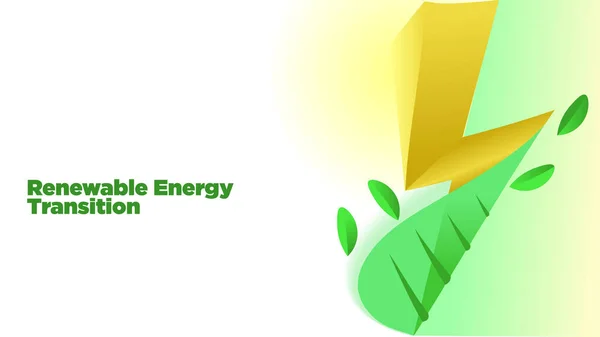 Het Concept Van Overgang Naar Hernieuwbare Energie Moern Presentatie Sjabloon — Stockfoto