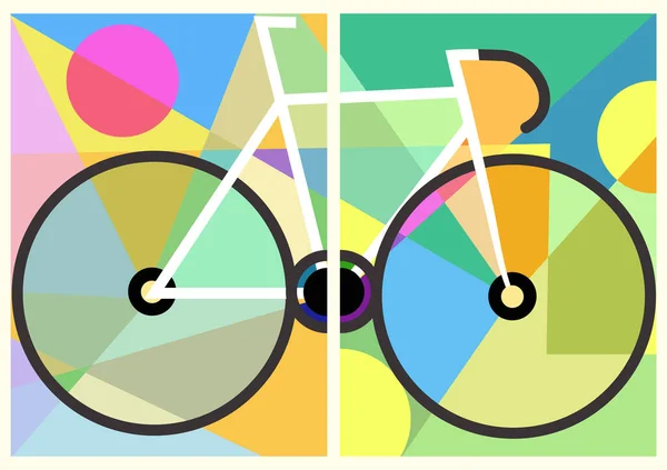 Rennrad Radfahren Abstrakte Vektor Illustration — Stockfoto