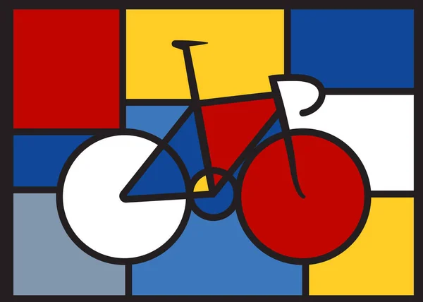 Road Bike Contemporary Art Cycling Abstract Vector Illustration — Stock Photo, Image