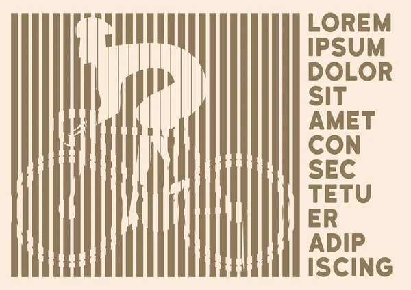 Řadě Cyklistů Styl Bauhaus Vlastním Textem Plakát Cyklistické Události Abstraktní — Stock fotografie