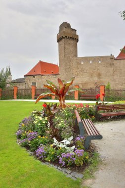 Interesting Strakonice castle in Czech republic clipart