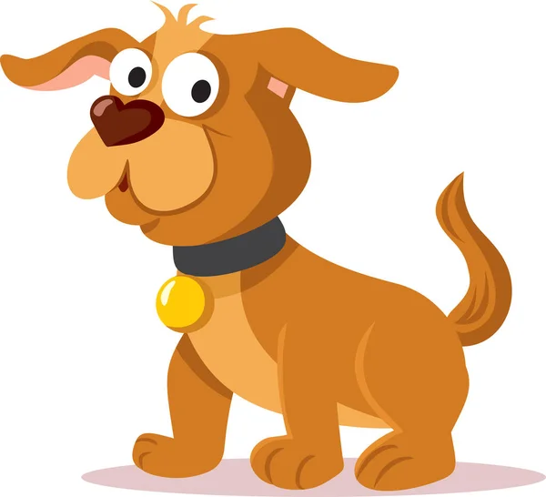 Schattig Huisdier Hond Mascotte Vector Cartoon Illustratie — Stockvector