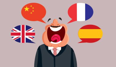 Polyglot İşadamı İngilizce, Çince, Fransızca ve İspanyolca konuşuyor