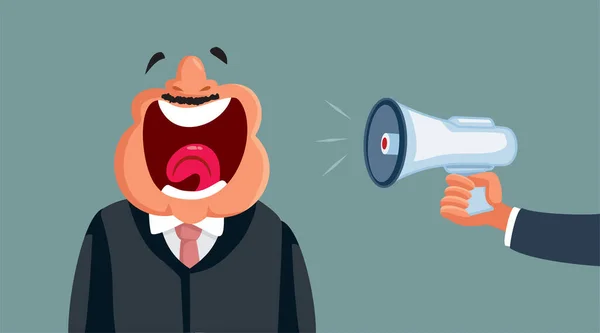 Loud Businessman Being Screamed His Boss Vector Cartoon Illustration — Stock Vector
