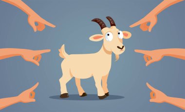 People Pointing Fingers Blaming a Scapegoat for all Problems clipart