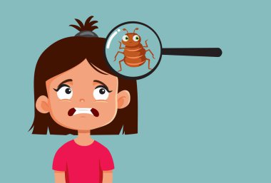 Stresli Kız Lice Vektör İllüzyonunda Sorun Yaşıyor