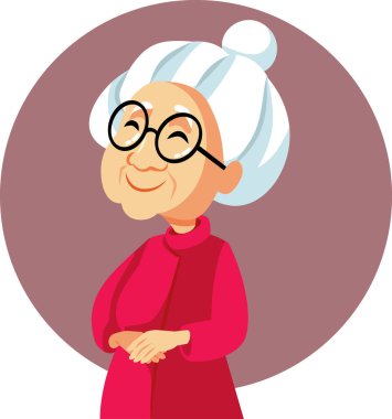 Geleneksel Elbise Vektörü İllüstrasyonu Giyen Çinli Etnik Büyükanne