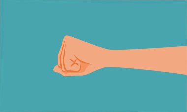 Yumruk Vektörü Çizgi Film Tasarımı Arkaplanı