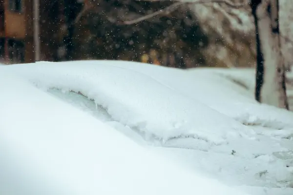 Many Cars Covered Snow Snowfall — Stock Photo, Image