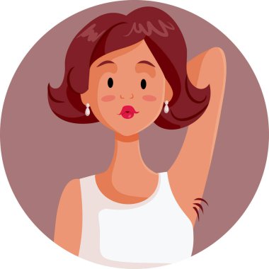 Kıllı Koltuk Altı Vektörünü Gösteren Doğal Güzellik Çizgi Filmi