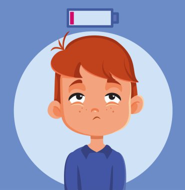 Enerji Vektörü Olmayan Hasta Çocuk Çizgi Filmi Çizimi