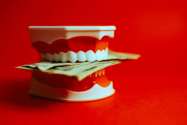 Oral Health Costing Money Dental Insurance Concept Image.