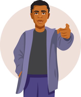 Kamera Vektörü Çizgifilmini gösteren Mutlu Afrikalı Adam