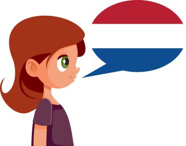 Kız Konuşması Hollandalı Dil Vektörü Profili Avatar