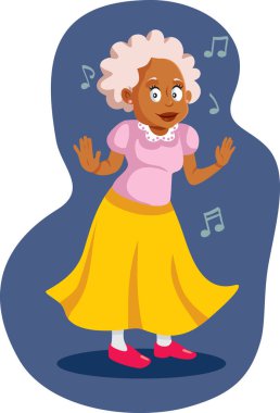 Afrika Soyundan Gelen Dans Etme Çizgi Filmi 'nin Yaşlı Hanımefendisi