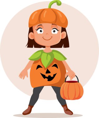 Cadılar Bayramı Kostümlü Çizgi Filmi Giyen Küçük Kız