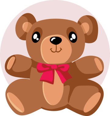 Komik Ayı Oyuncak Vektörü Çizgi Film Simgesi Maskotu