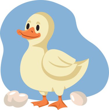 Duck Cartoon Bird Vector Illustration Character Mascot clipart