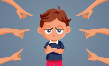 İnsanlar Şımarık Kızgın Çocuk Vektör İllüzyonunu Gösteriyor