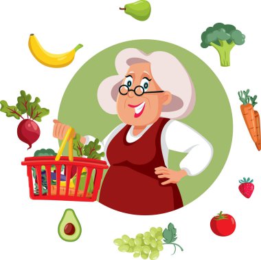 Sağlıklı Bakkaliye Vekil Karakteri İçin Mutlu Son Sınıf Kadın Alışverişi