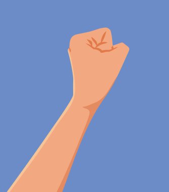 Savaşçı Aktivist Vektör Resimlerinin Güçlü Güçlü Yumruğu 