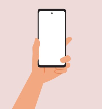 Boş Boşluk Alanı Tutan Vektör Eli Akıllı Telefon Vektör ResmiComment