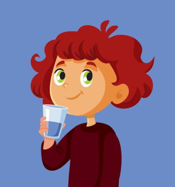 Mutlu Çocuk Bir bardak su taşıyıcısı karakterine sahip