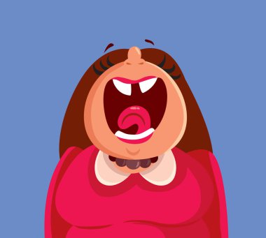 Olgun Kadın, ön diş vektörü illüstrasyonunu kaybetmiş.