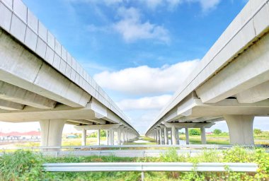 Elevated concrete road project from urban to rural areas