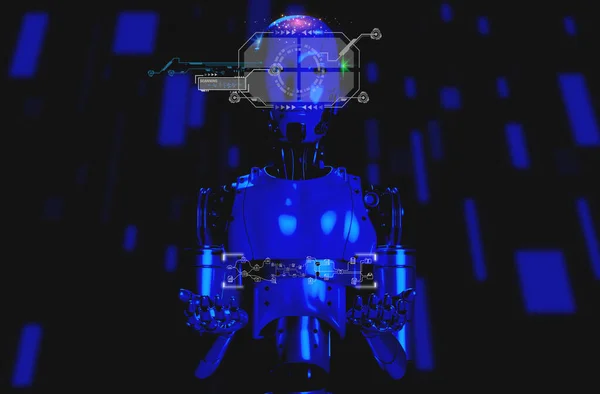 Robotic Element Futuristic Digital Icon Processing Target Business Concept — Stock Photo, Image