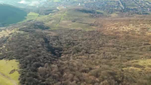 Voo Drone Sobre Montanhas Zarand Arad Roménia Europa — Vídeo de Stock