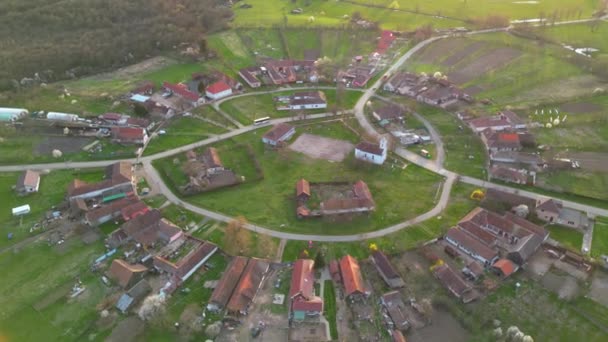 Charlottenburg Banat Roumanie Village Rond Transylvanie Occidentale Images Drones — Video