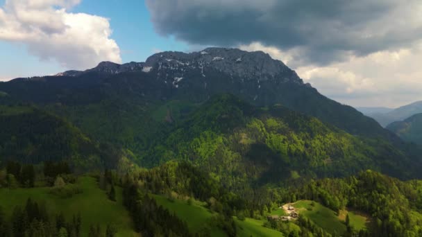 Eslovénia Imagens Drones Nas Proximidades Aldeia Podolseva — Vídeo de Stock