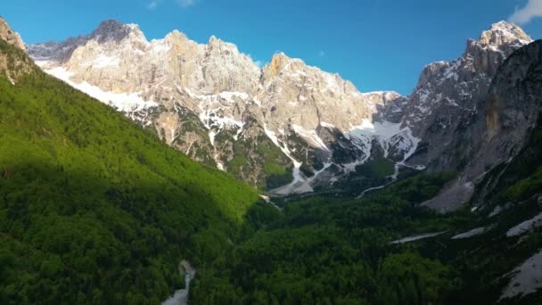 Julian Alps Vrsic Pass Σλοβενία Στιγμιότυπο — Αρχείο Βίντεο