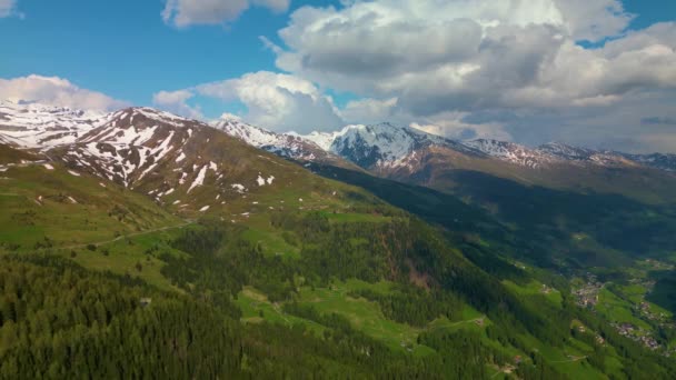 Avusturya Alpleri Grossglockner Alp Yolu Hava Görüntüleri — Stok video